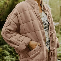 Womens Quilted Shirt Jacket Shacket - View 14