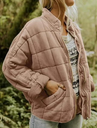 Womens Quilted Shirt Jacket Shacket - View 14