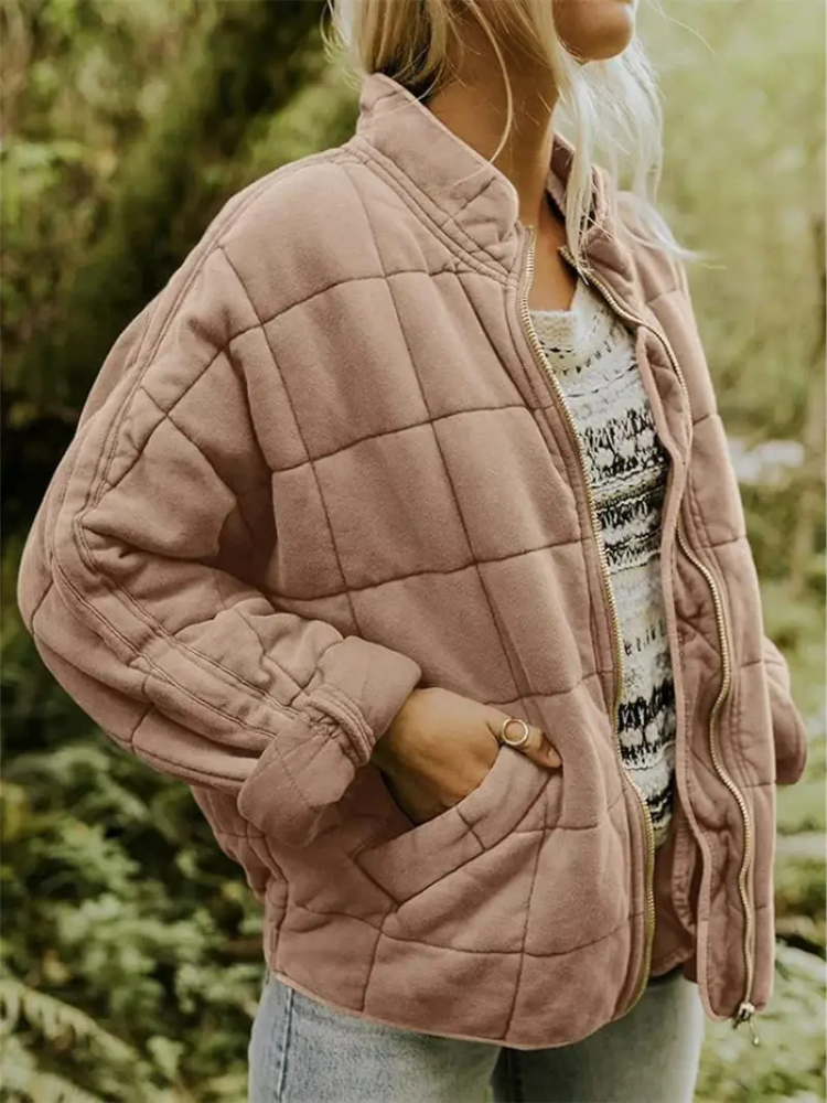 Womens Quilted Shirt Jacket Shacket - View 14
