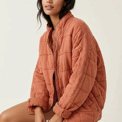 Womens Quilted Shirt Jacket Shacket - View 3