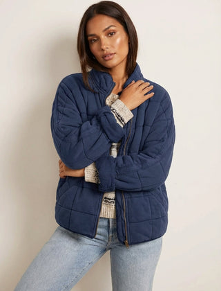 Womens Quilted Shirt Jacket Shacket - View 9