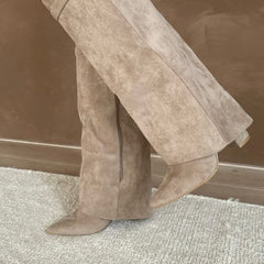 Slouchy Suede Knee Boots Women Winter - View 3