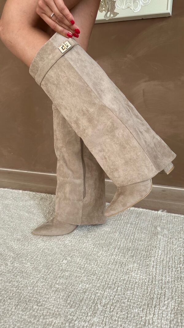 Slouchy Suede Knee Boots Women Winter - View 3