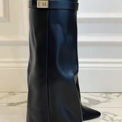 Slouchy Suede Knee Boots Women Winter - View 8