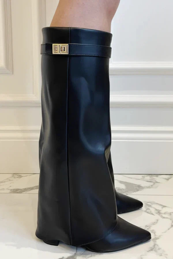 Slouchy Suede Knee Boots Women Winter - View 8