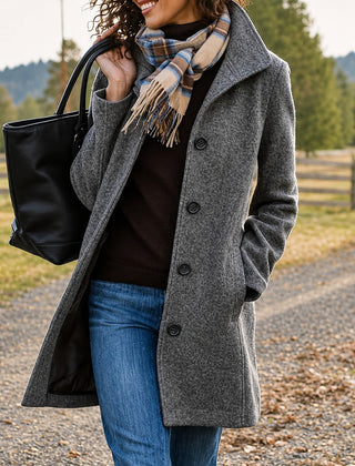 Womens Wool Blend Winter Coat