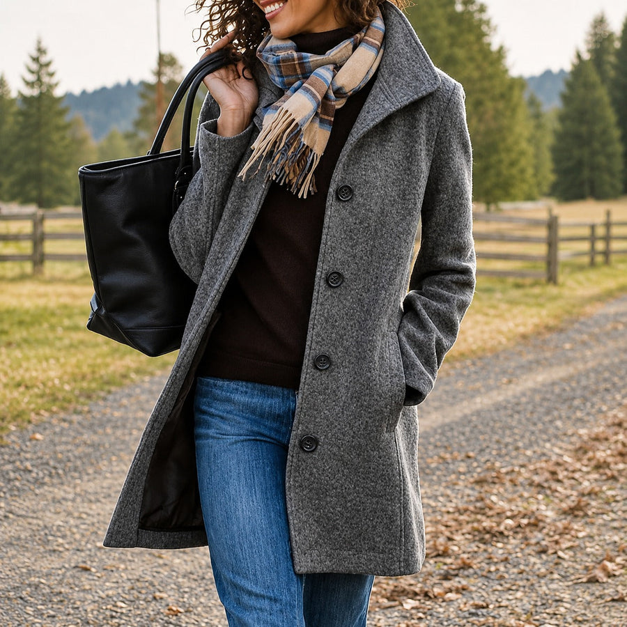 Womens Wool Blend Winter Coat