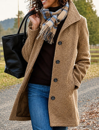 Womens Wool Blend Winter Coat - View 2
