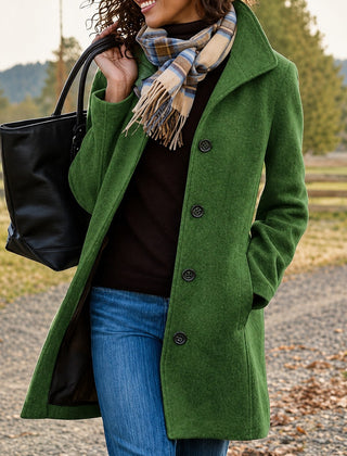 Womens Wool Blend Winter Coat - View 3