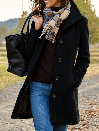 Womens Wool Blend Winter Coat - View 4