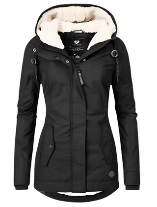 Womens Winter Parka Hooded Fleece Lined