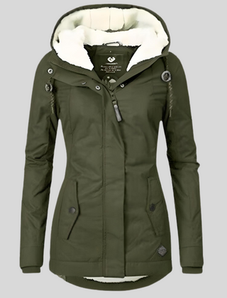 Womens Winter Parka Hooded Fleece Lined - View 2
