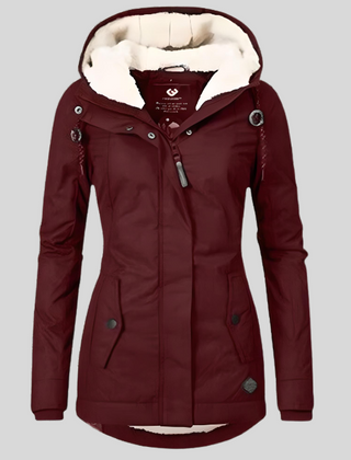 Womens Winter Parka Hooded Fleece Lined - View 3
