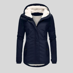 Womens Winter Parka Hooded Fleece Lined - View 4