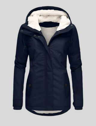 Womens Winter Parka Hooded Fleece Lined - View 4
