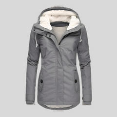 Womens Winter Parka Hooded Fleece Lined - View 5