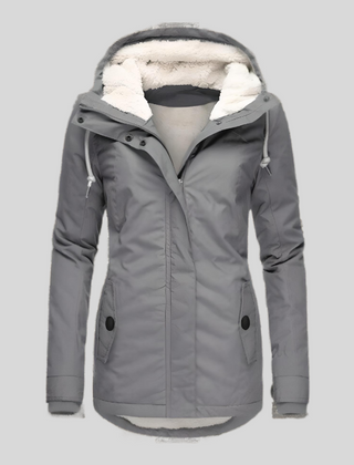 Womens Winter Parka Hooded Fleece Lined - View 5