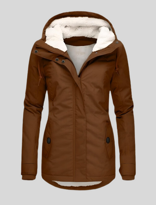 Womens Winter Parka Hooded Fleece Lined - View 6