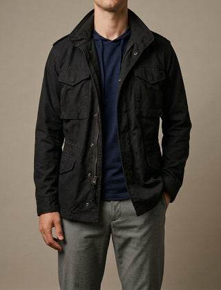 Mens Military Field Jacket Cotton - View 2