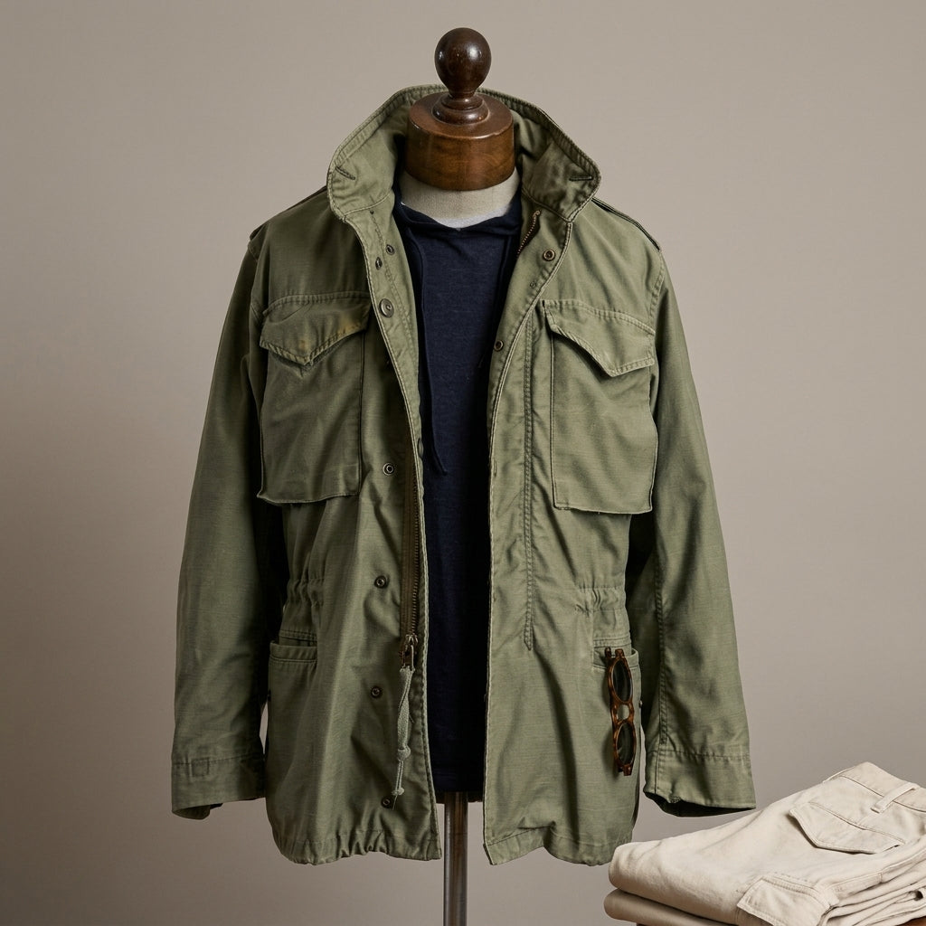 Mens Military Field Jacket Cotton - View 3