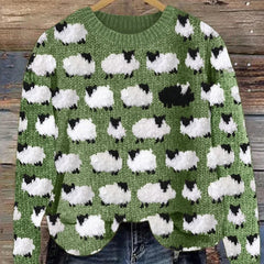 Christmas Tree Print Sweater Women - View 4