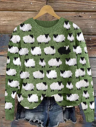 Christmas Tree Print Sweater Women - View 4