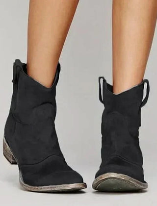Western Ankle Boots Women Suede - View 2