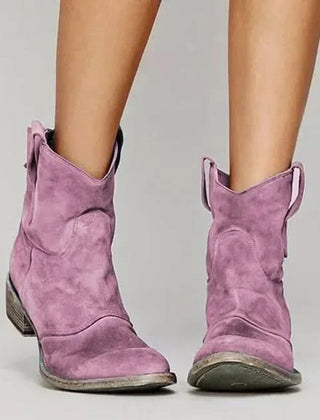 Western Ankle Boots Women Suede - View 5