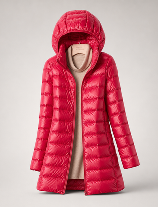 Long Down Puffer Coat Women Hooded - View 10