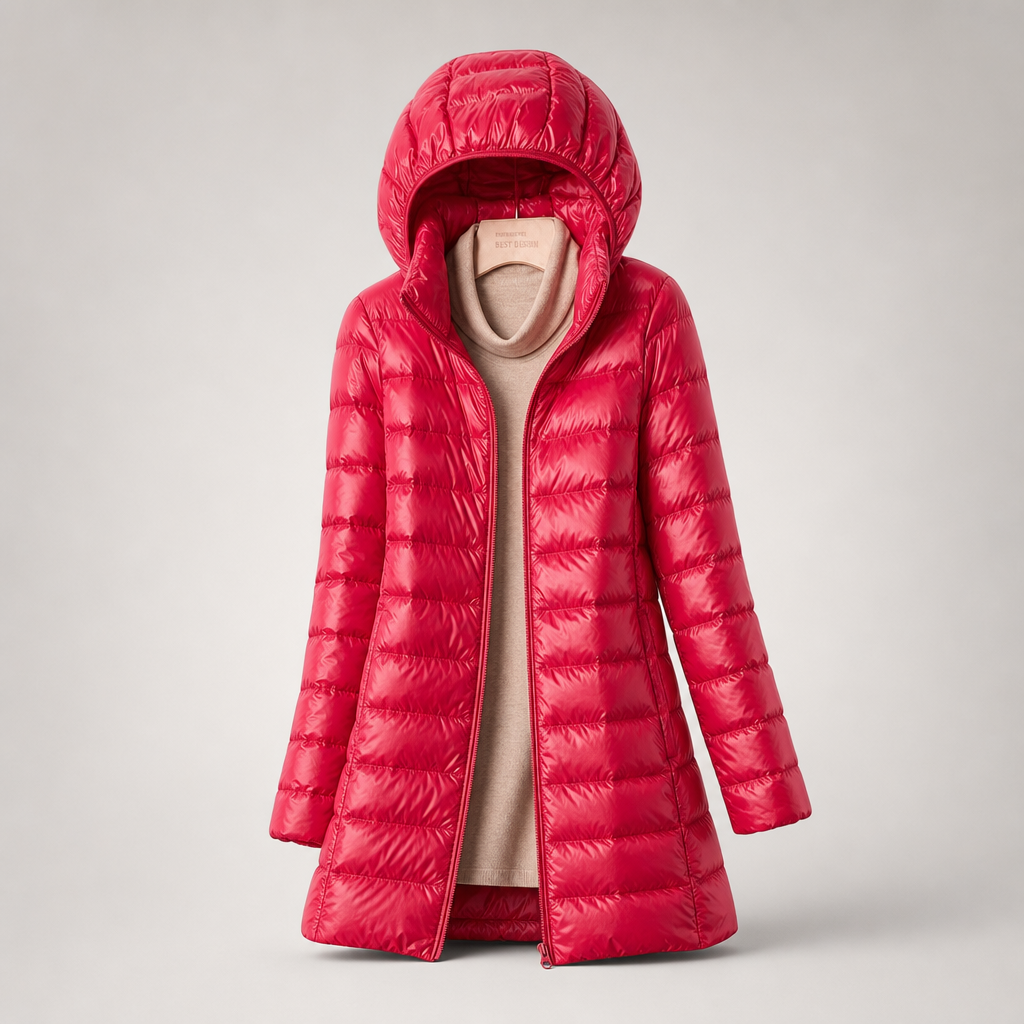Long Down Puffer Coat Women Hooded - View 10