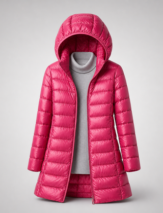 Long Down Puffer Coat Women Hooded - View 11