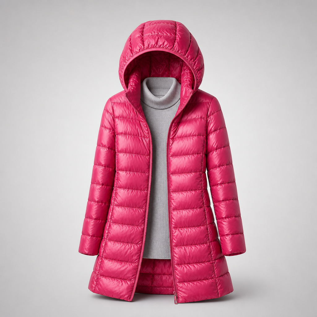 Long Down Puffer Coat Women Hooded - View 11