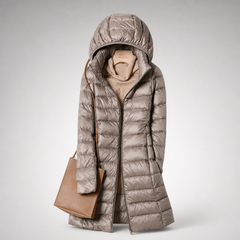 Long Down Puffer Coat Women Hooded - View 5