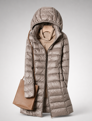 Long Down Puffer Coat Women Hooded - View 5