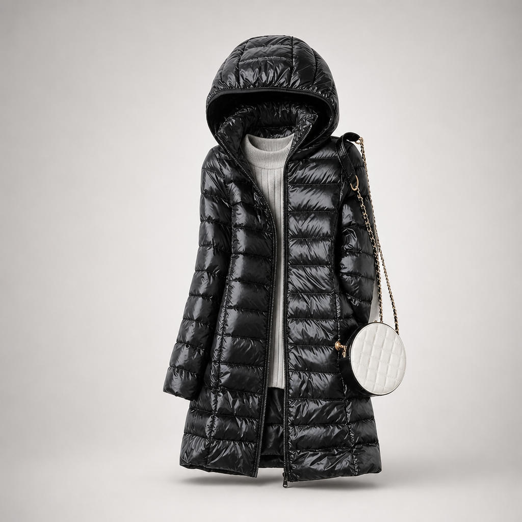 Long Down Puffer Coat Women Hooded - View 6