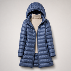 Long Down Puffer Coat Women Hooded - View 7