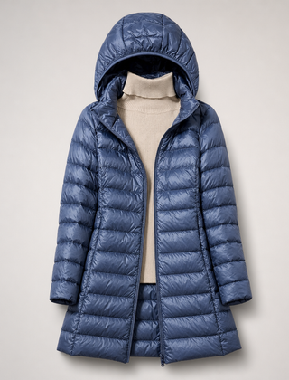 Long Down Puffer Coat Women Hooded - View 7