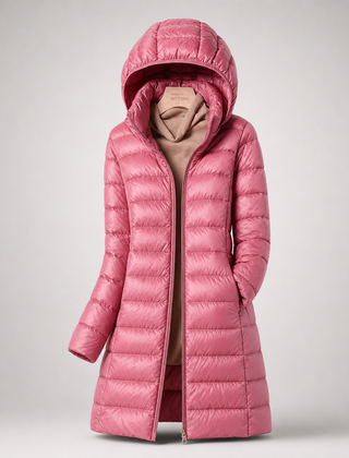 Long Down Puffer Coat Women Hooded - View 8