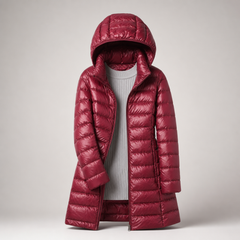 Long Down Puffer Coat Women Hooded - View 9