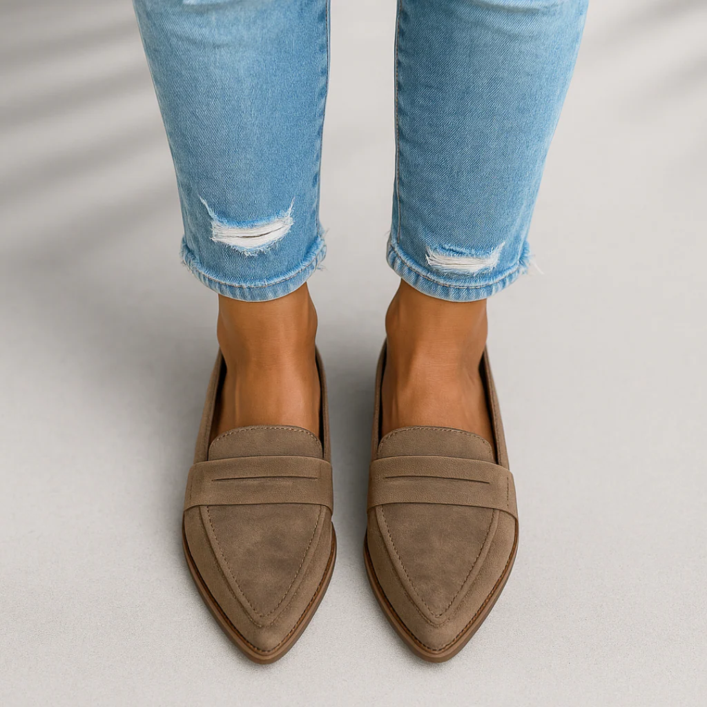 Pointed Toe Suede Loafers Women