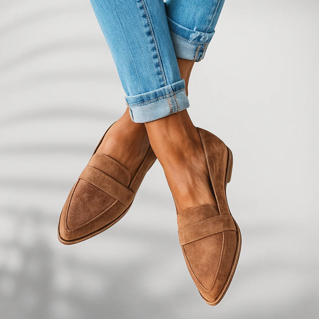 Pointed Toe Suede Loafers Women - View 3