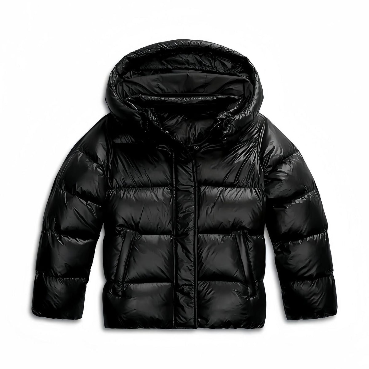 Hooded Puffer Jacket Women Short - View 4