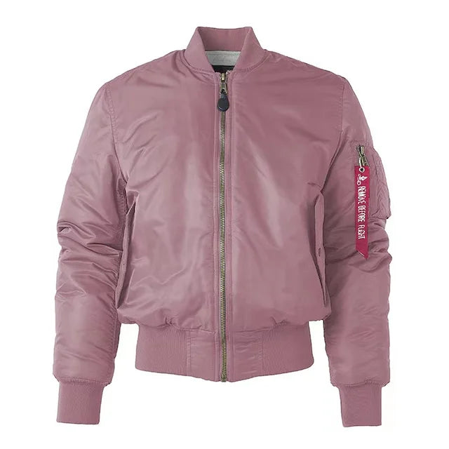 Womens Bomber Jacket Zip Up - View 7