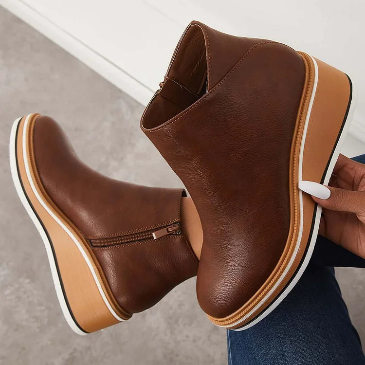 Wedge Ankle Boots Women Comfort - View 10
