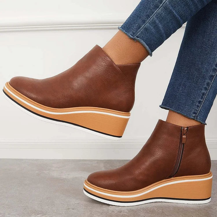 Wedge Ankle Boots Women Comfort - View 11
