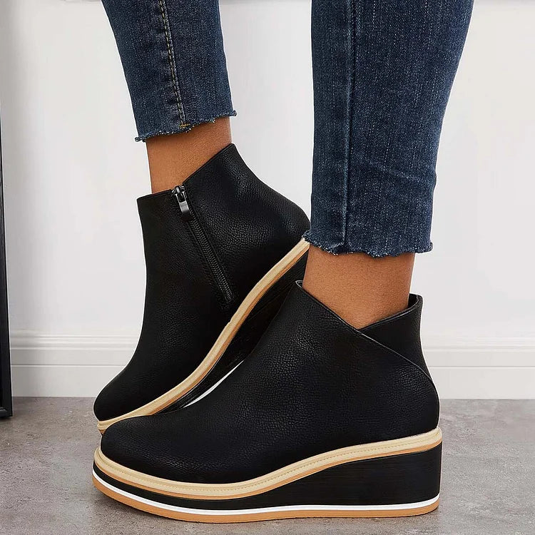 Wedge Ankle Boots Women Comfort - View 13