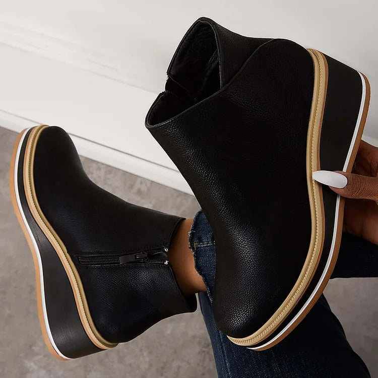 Wedge Ankle Boots Women Comfort - View 14