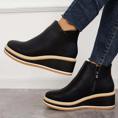 Wedge Ankle Boots Women Comfort - View 16