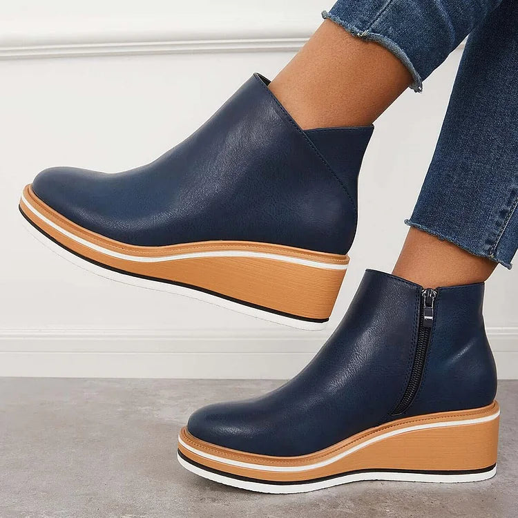 Wedge Ankle Boots Women Comfort - View 4