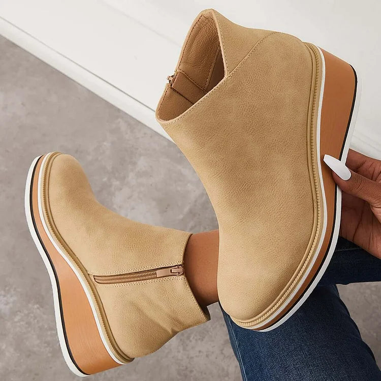 Wedge Ankle Boots Women Comfort - View 6